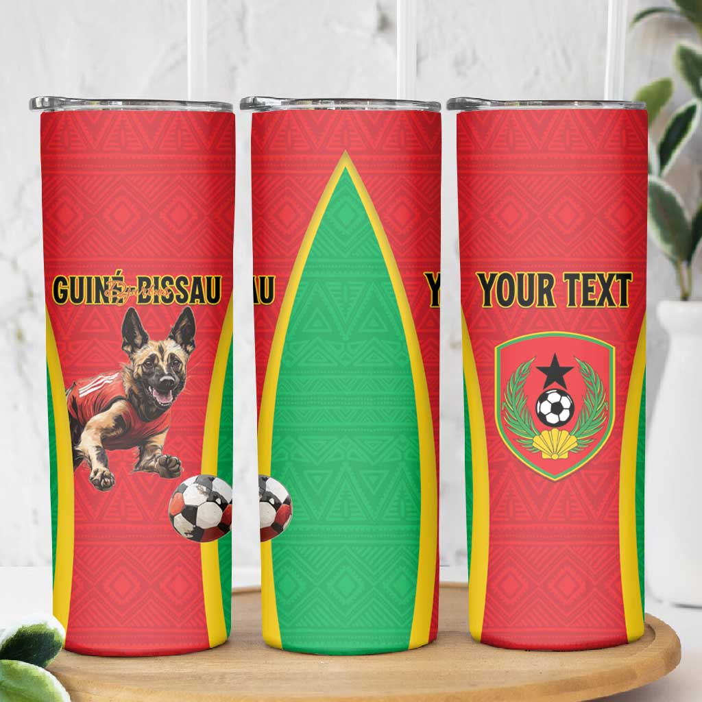 Custom Guinea-Bissau Football Skinny Tumbler Go Djurtus Go LT15
