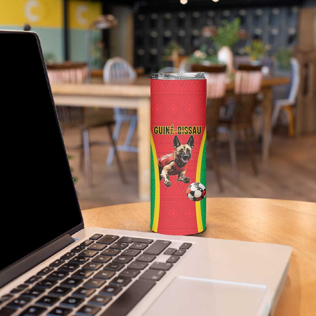 Custom Guinea-Bissau Football Skinny Tumbler Go Djurtus Go LT15