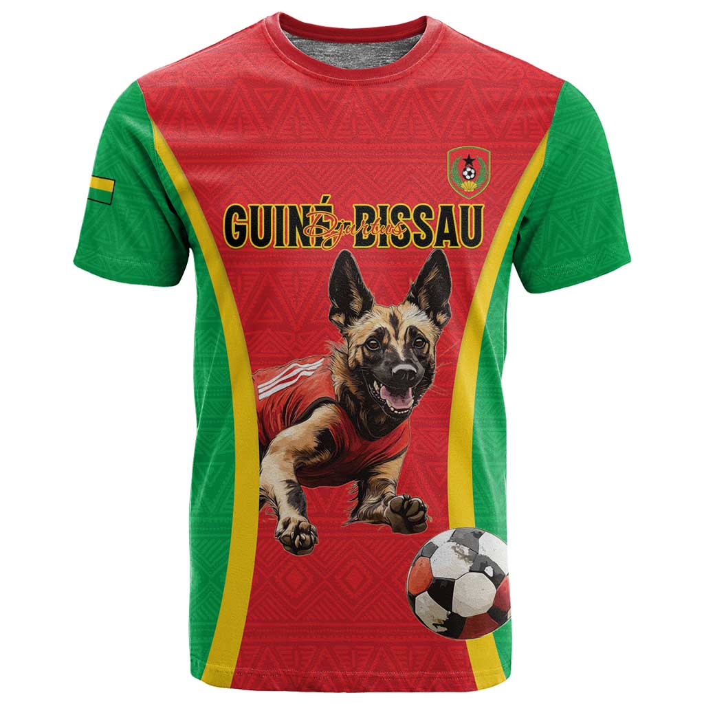 Custom Guinea-Bissau Football T shirt Go Djurtus Go LT15