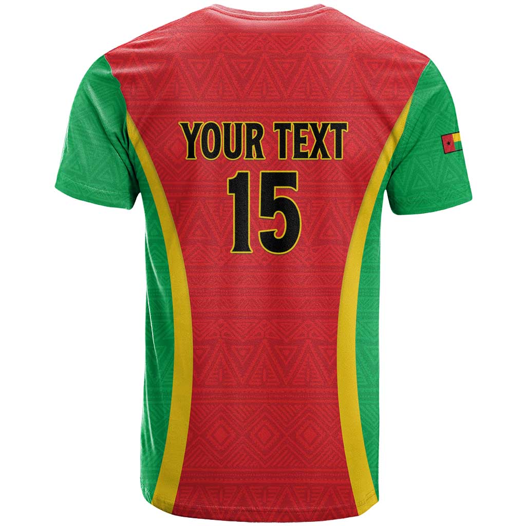 Custom Guinea-Bissau Football T shirt Go Djurtus Go LT15