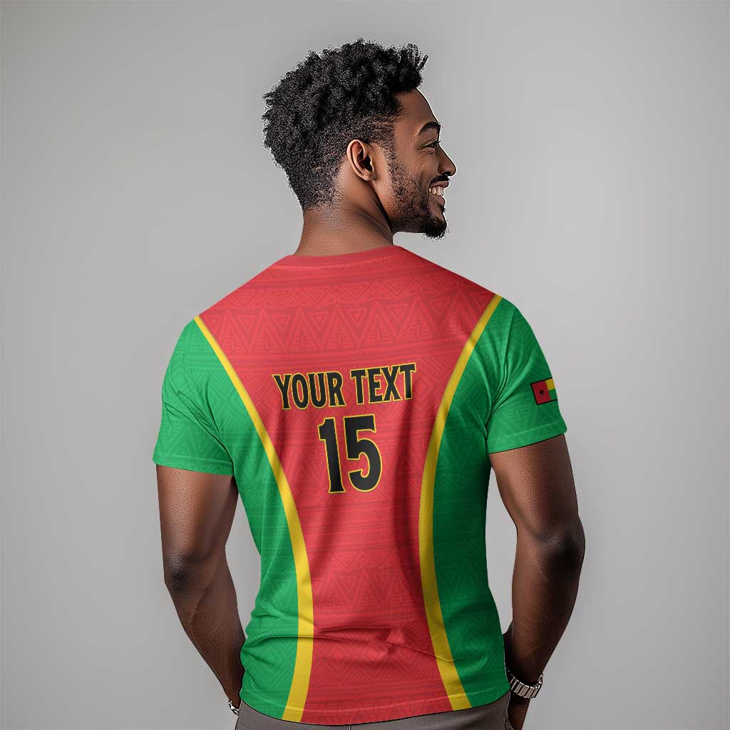 Custom Guinea-Bissau Football T shirt Go Djurtus Go LT15