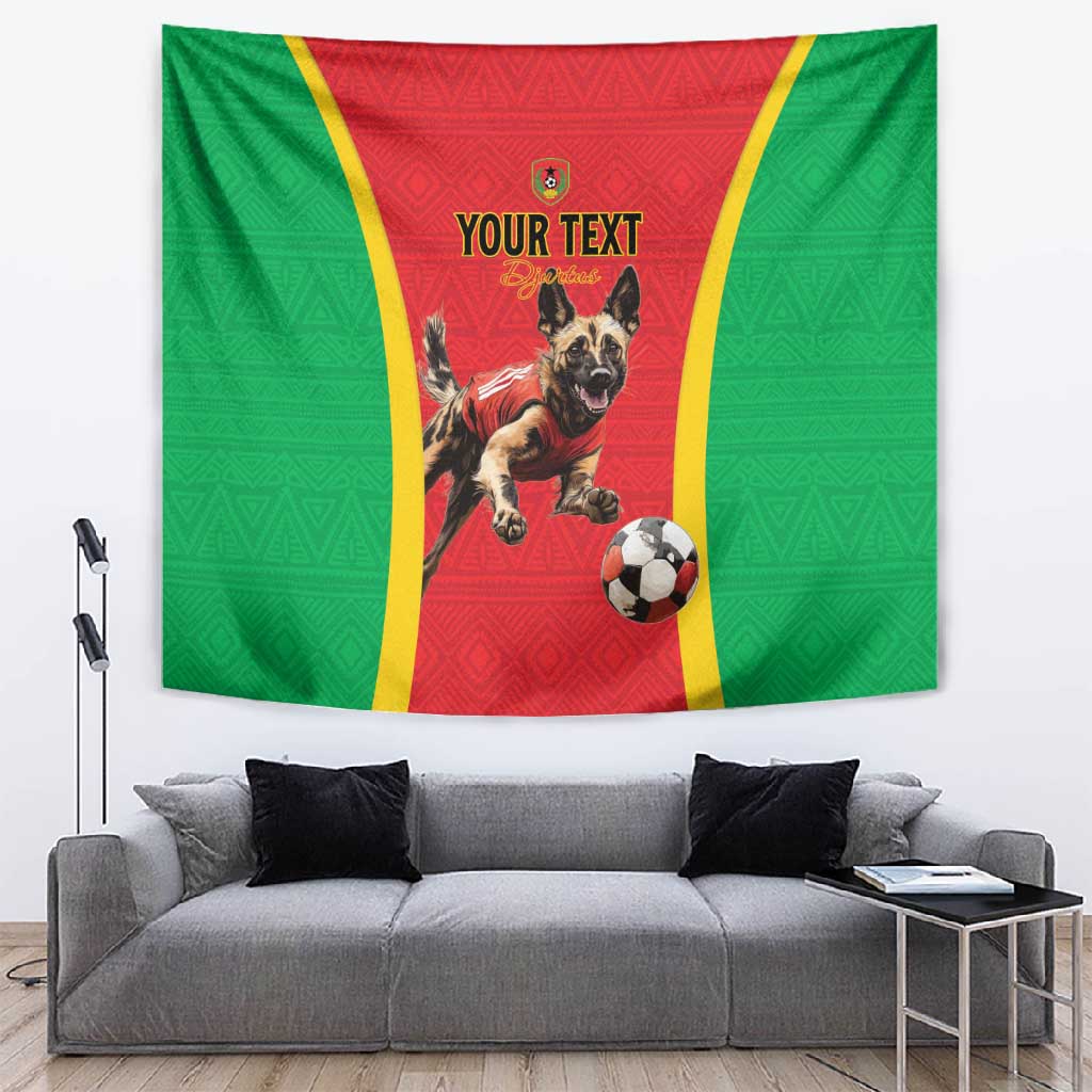 Custom Guinea-Bissau Football Tapestry Go Djurtus Go LT15