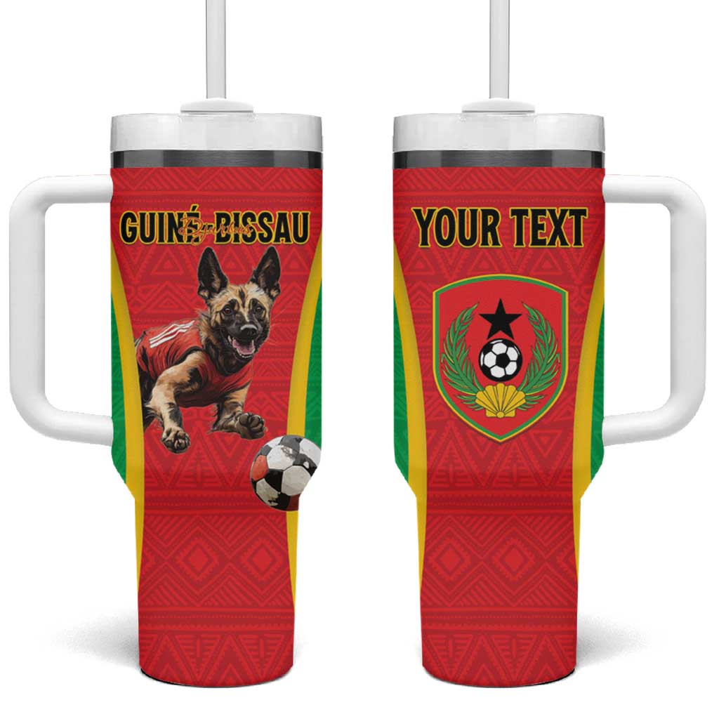 Custom Guinea-Bissau Football Tumbler With Handle Go Djurtus Go LT15