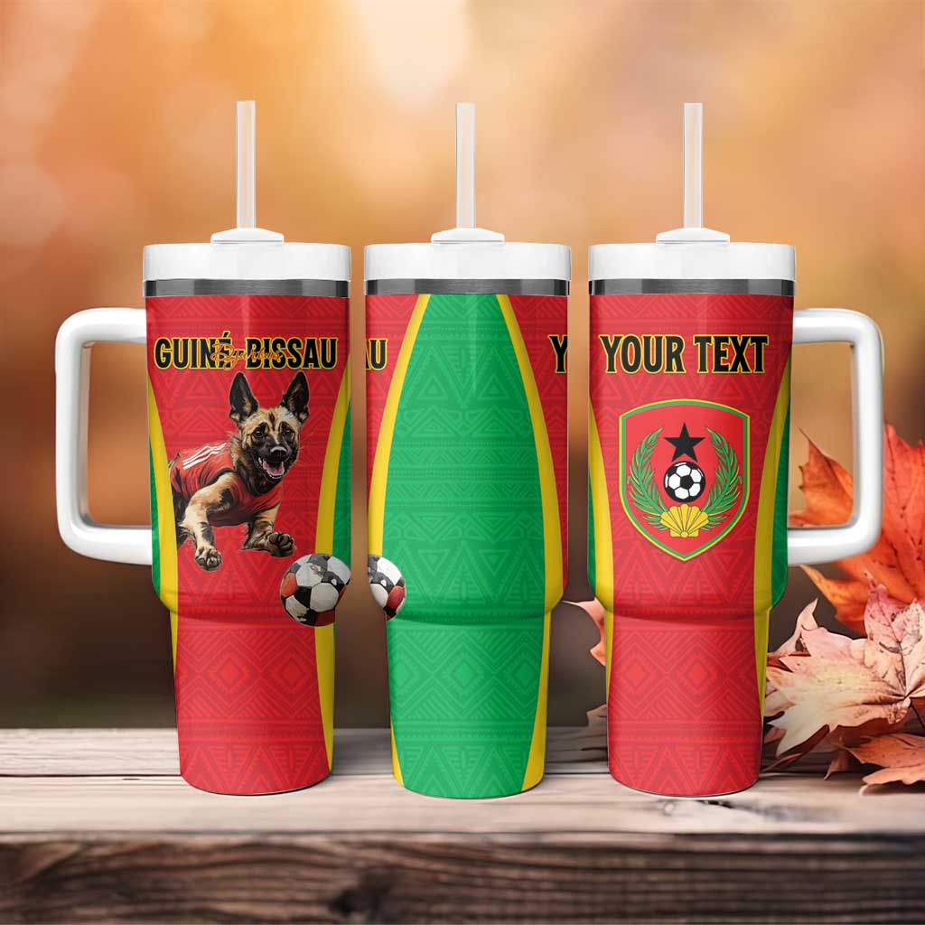 Custom Guinea-Bissau Football Tumbler With Handle Go Djurtus Go LT15