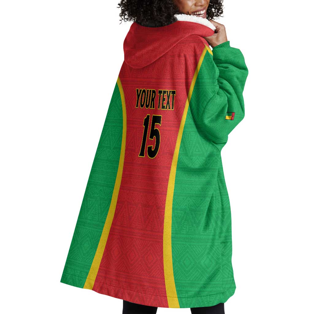 Custom Guinea-Bissau Football Wearable Blanket Hoodie Go Djurtus Go LT15