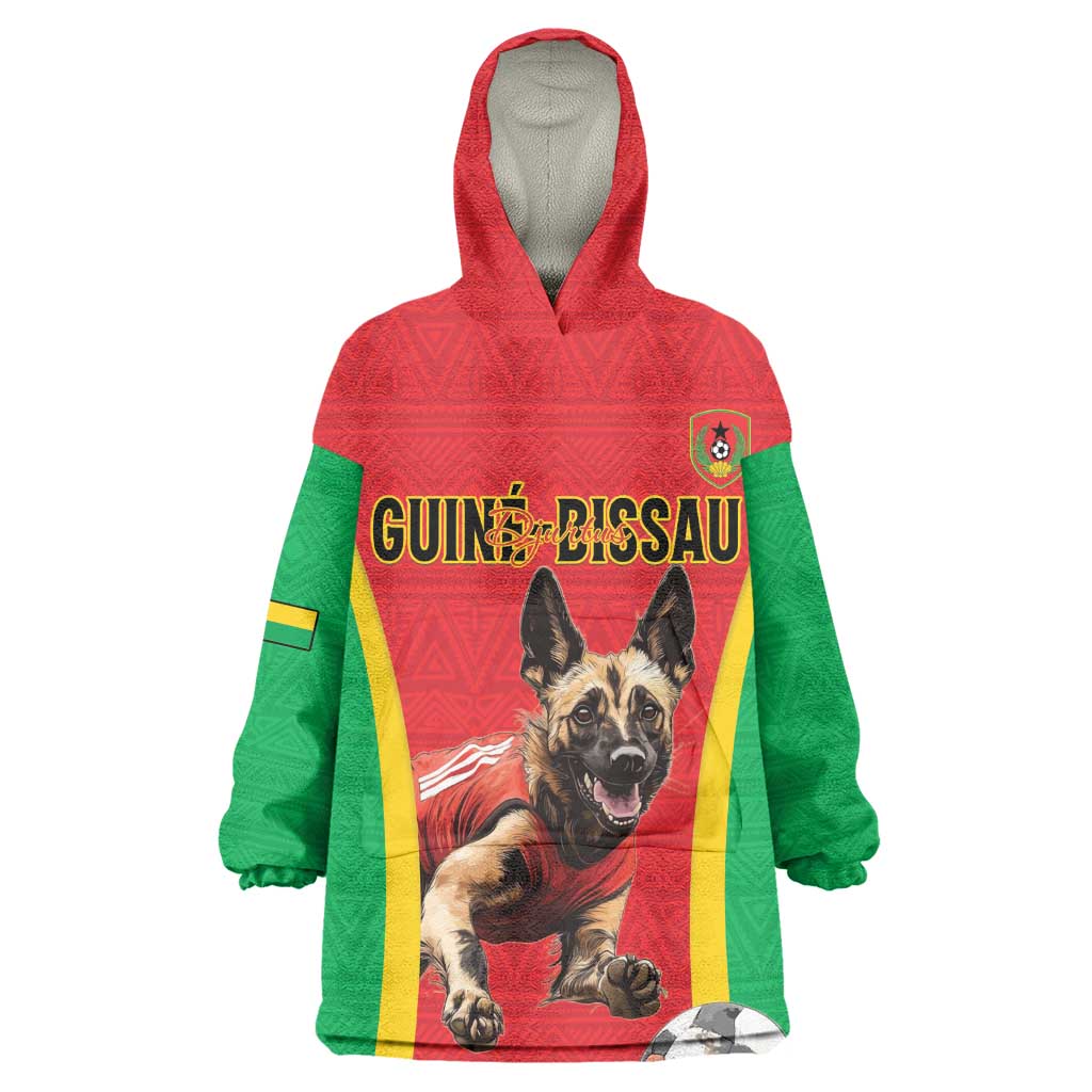 Custom Guinea-Bissau Football Wearable Blanket Hoodie Go Djurtus Go LT15