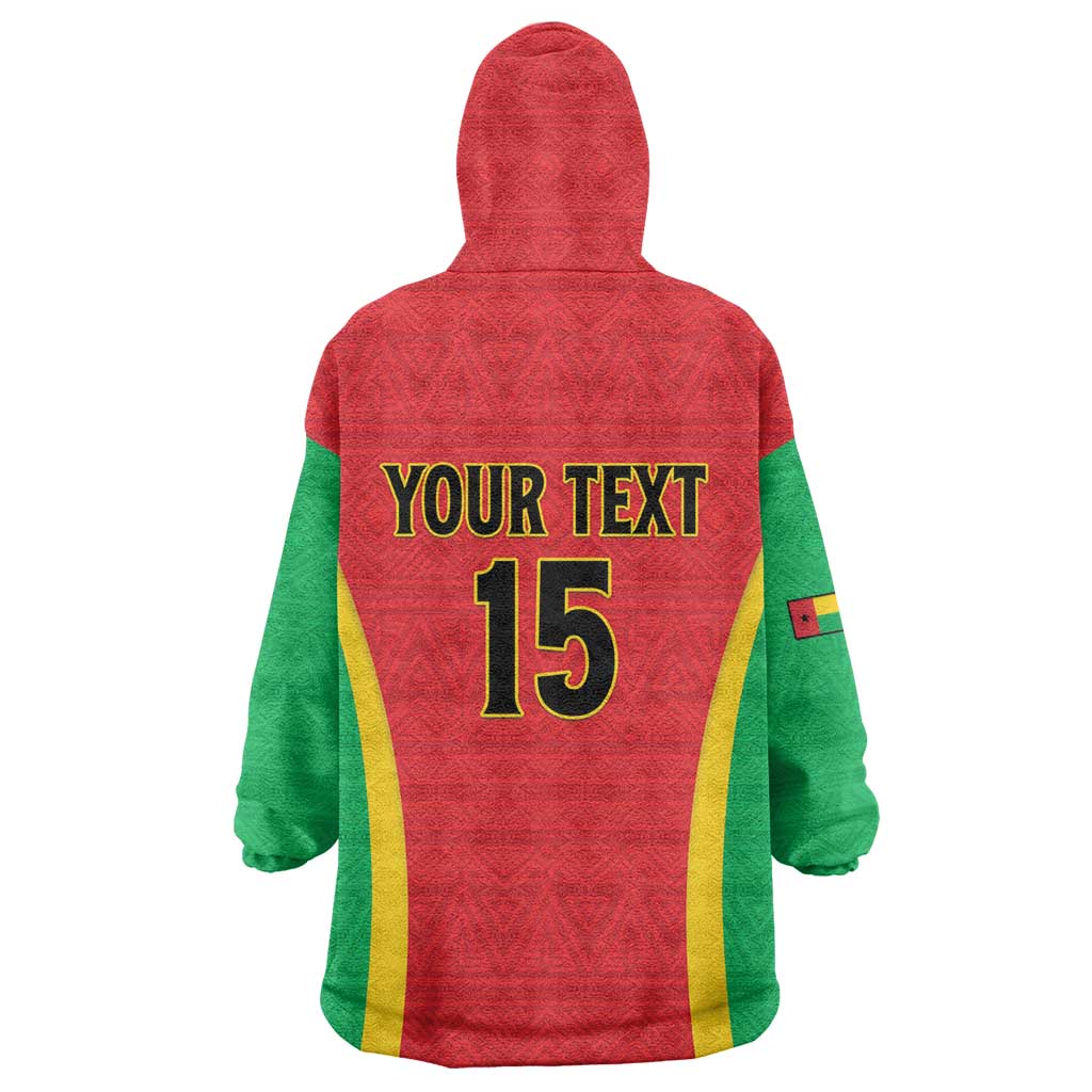 Custom Guinea-Bissau Football Wearable Blanket Hoodie Go Djurtus Go LT15