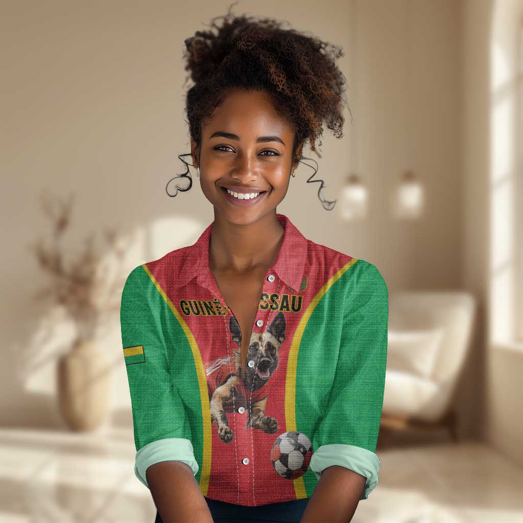 Custom Guinea-Bissau Football Women Casual Shirt Go Djurtus Go LT15