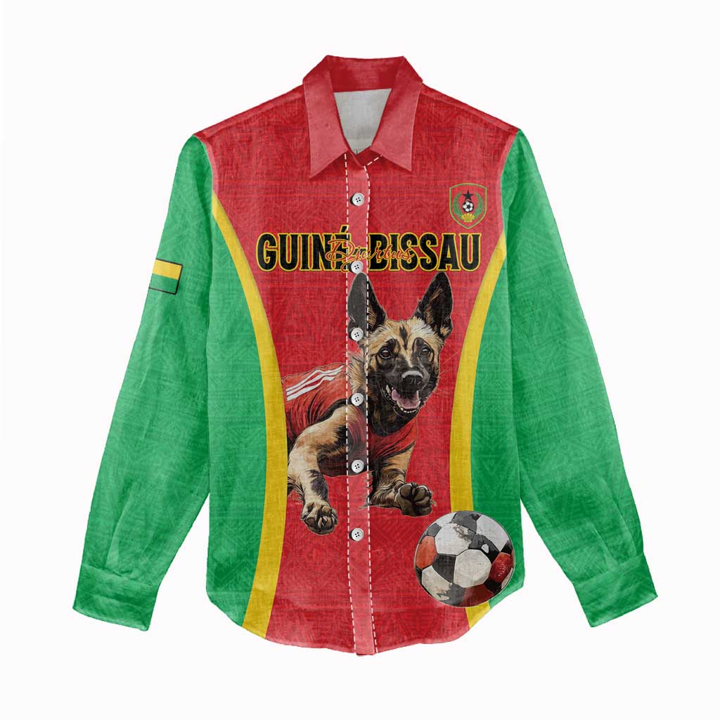 Custom Guinea-Bissau Football Women Casual Shirt Go Djurtus Go LT15