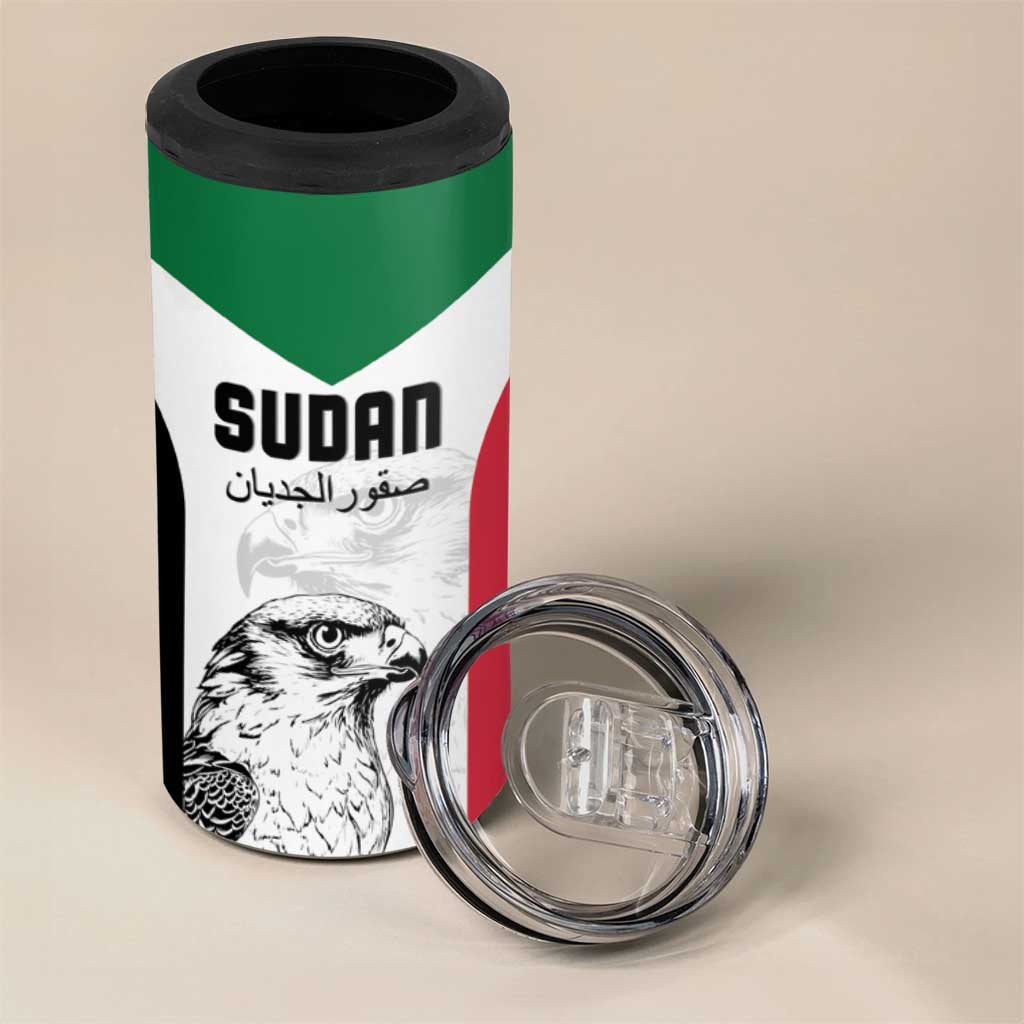 Custom Sudan Football 4 in 1 Can Cooler Tumbler Yalla Sudan LT15