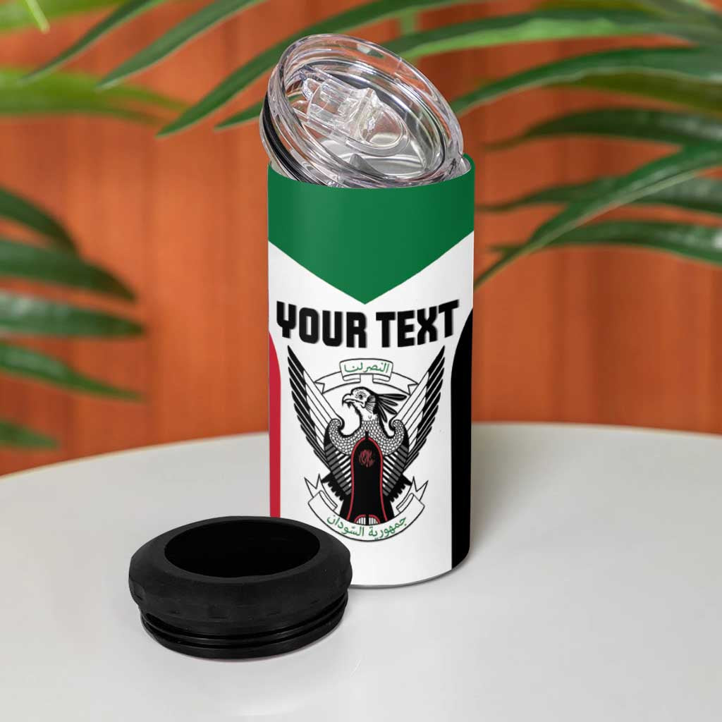 Custom Sudan Football 4 in 1 Can Cooler Tumbler Yalla Sudan LT15