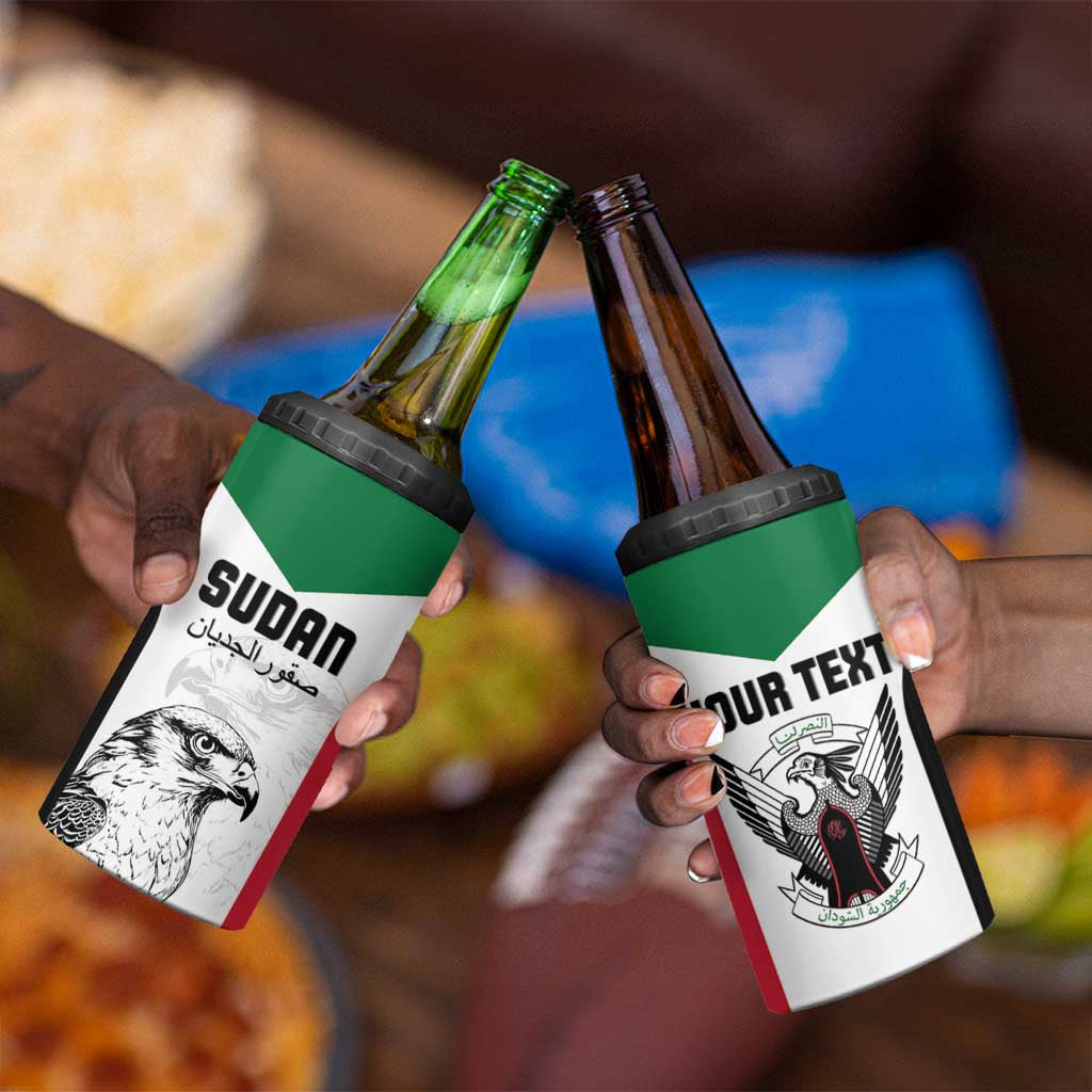 Custom Sudan Football 4 in 1 Can Cooler Tumbler Yalla Sudan LT15