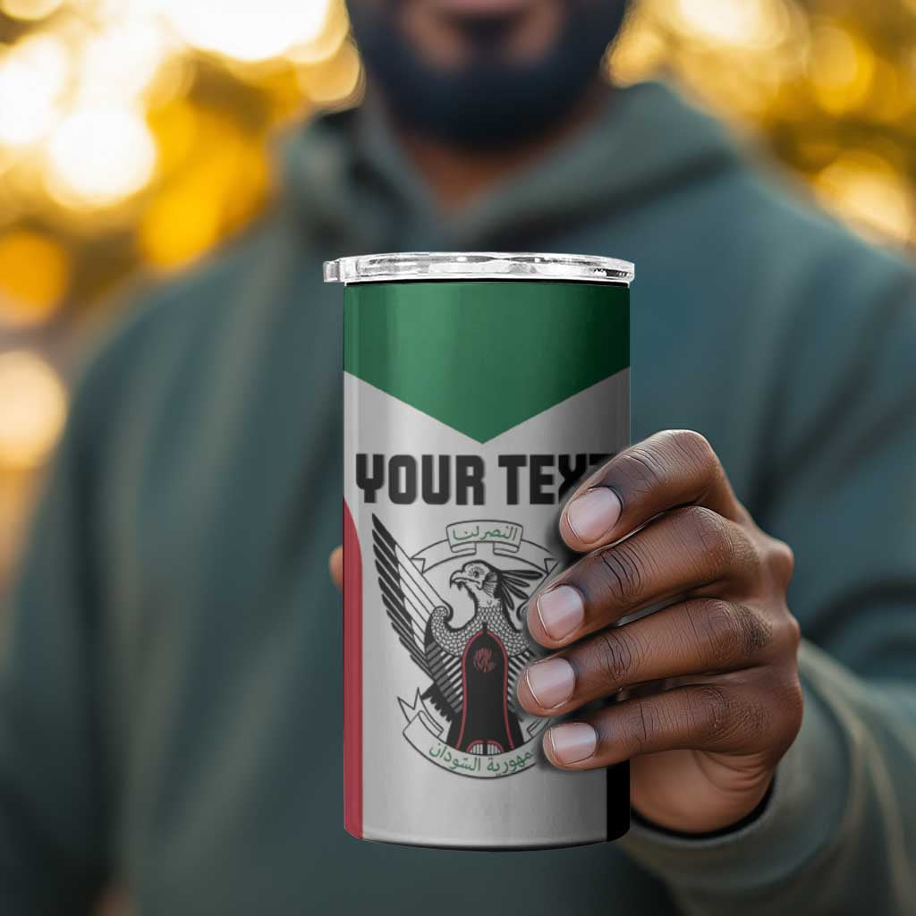 Custom Sudan Football 4 in 1 Can Cooler Tumbler Yalla Sudan LT15