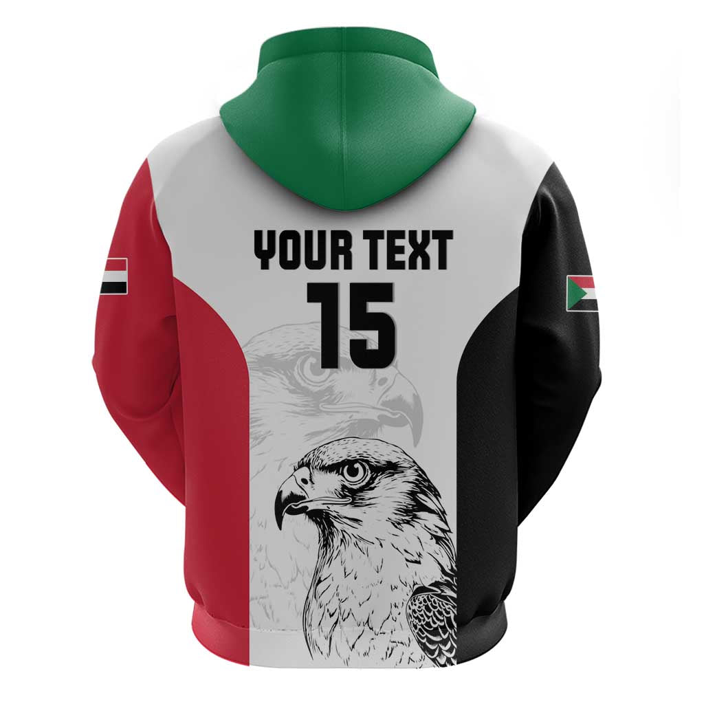 Custom Sudan Football Hoodie Yalla Falcons of Jediane LT15