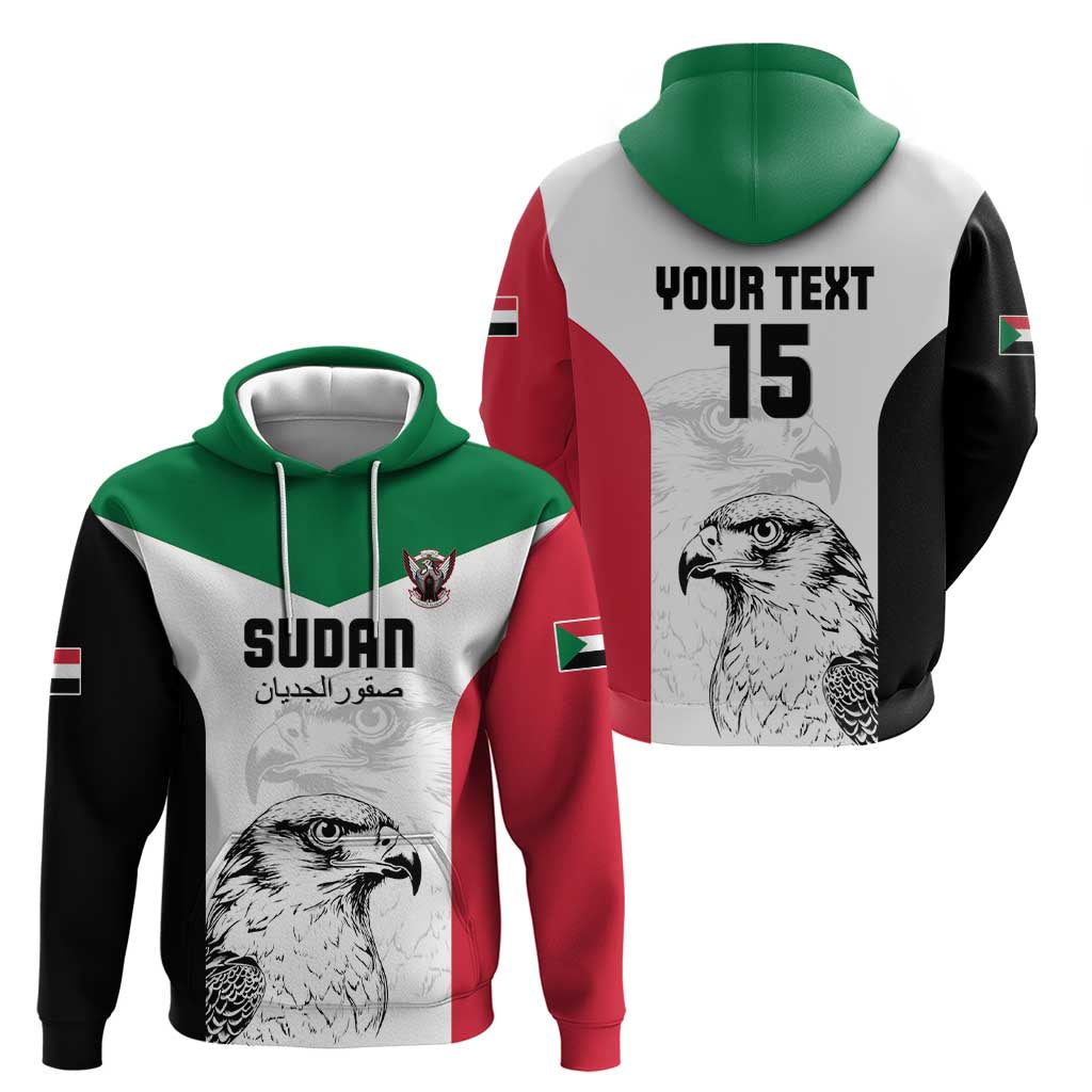 Custom Sudan Football Hoodie Yalla Falcons of Jediane LT15