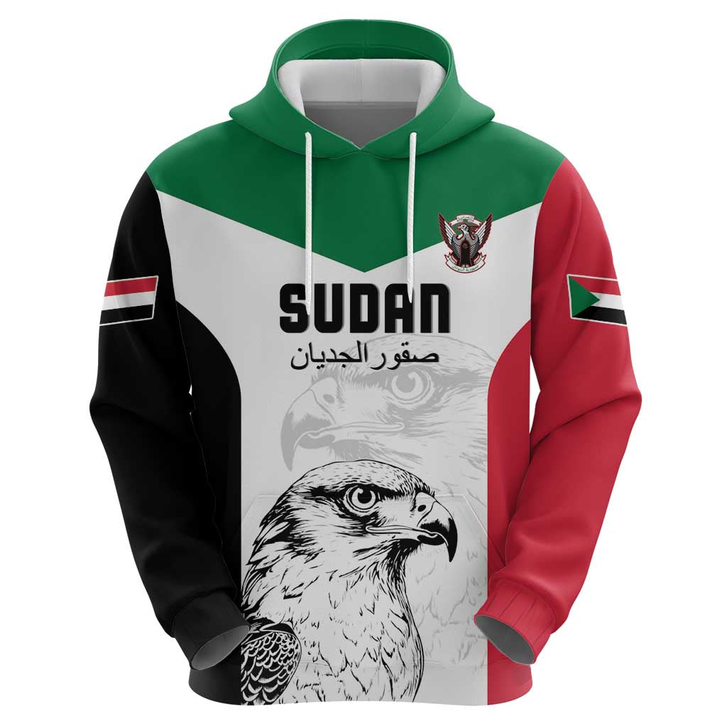Custom Sudan Football Hoodie Yalla Falcons of Jediane LT15