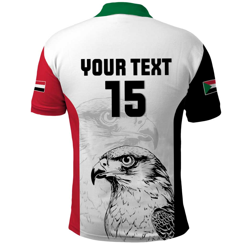 Custom Sudan Football Polo Shirt Yalla Falcons of Jediane LT15