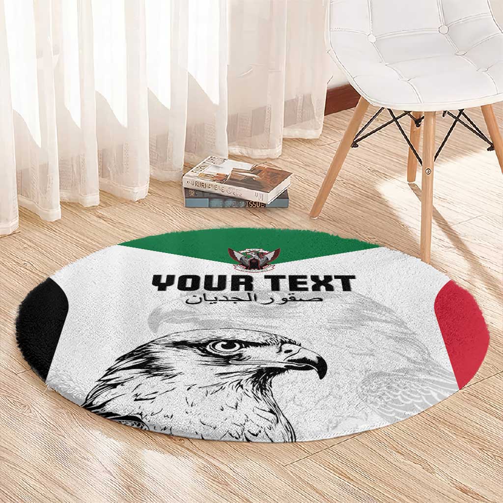 Custom Sudan Football Round Carpet Yalla Sudan LT15
