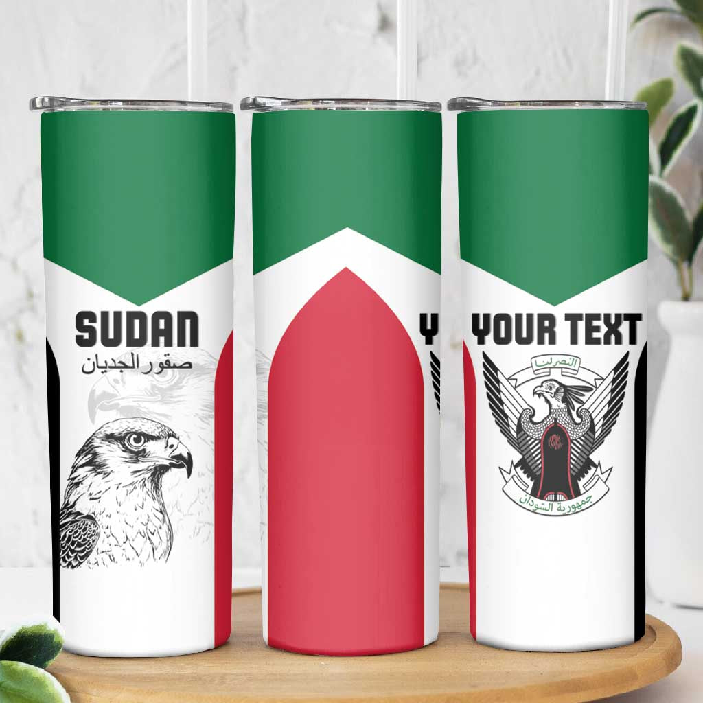 Custom Sudan Football Skinny Tumbler Yalla Sudan LT15