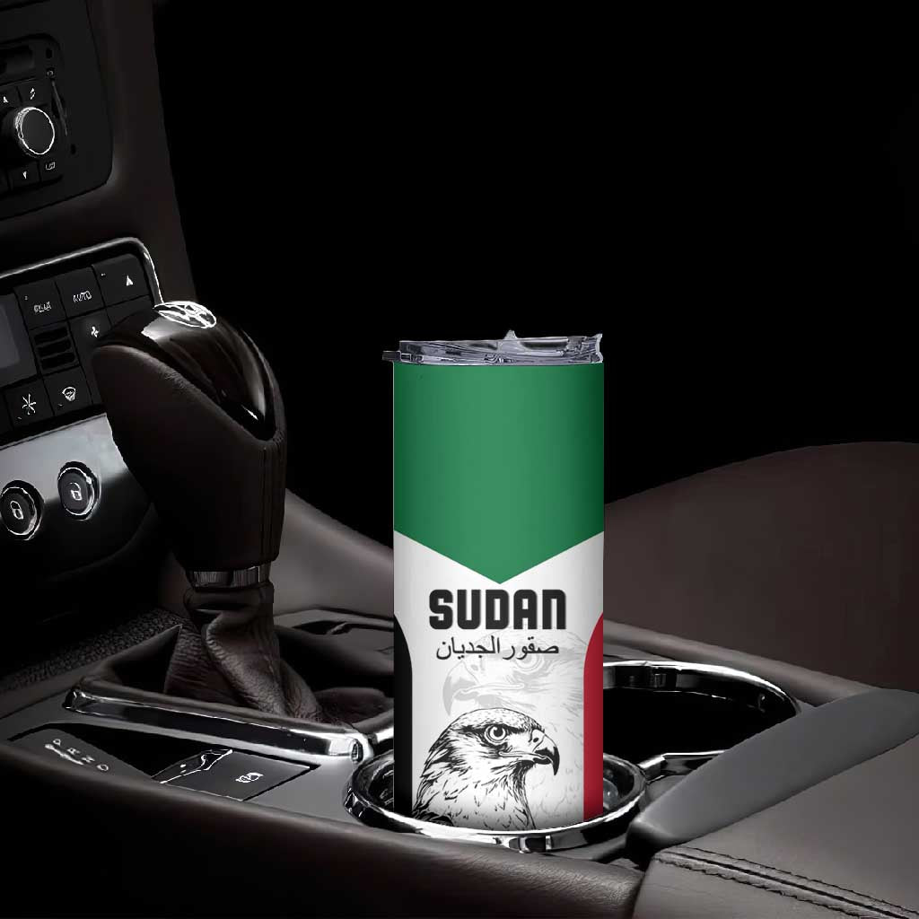 Custom Sudan Football Skinny Tumbler Yalla Sudan LT15