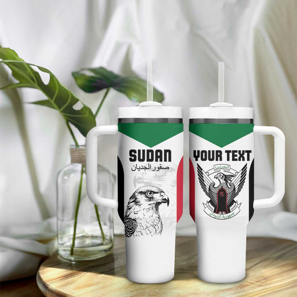 Custom Sudan Football Tumbler With Handle Yalla Sudan LT15
