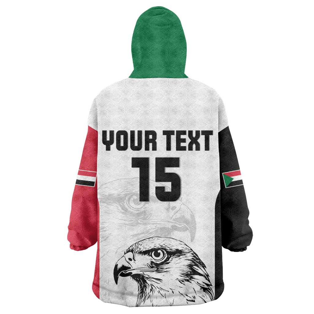 Custom Sudan Football Wearable Blanket Hoodie Yalla Sudan LT15