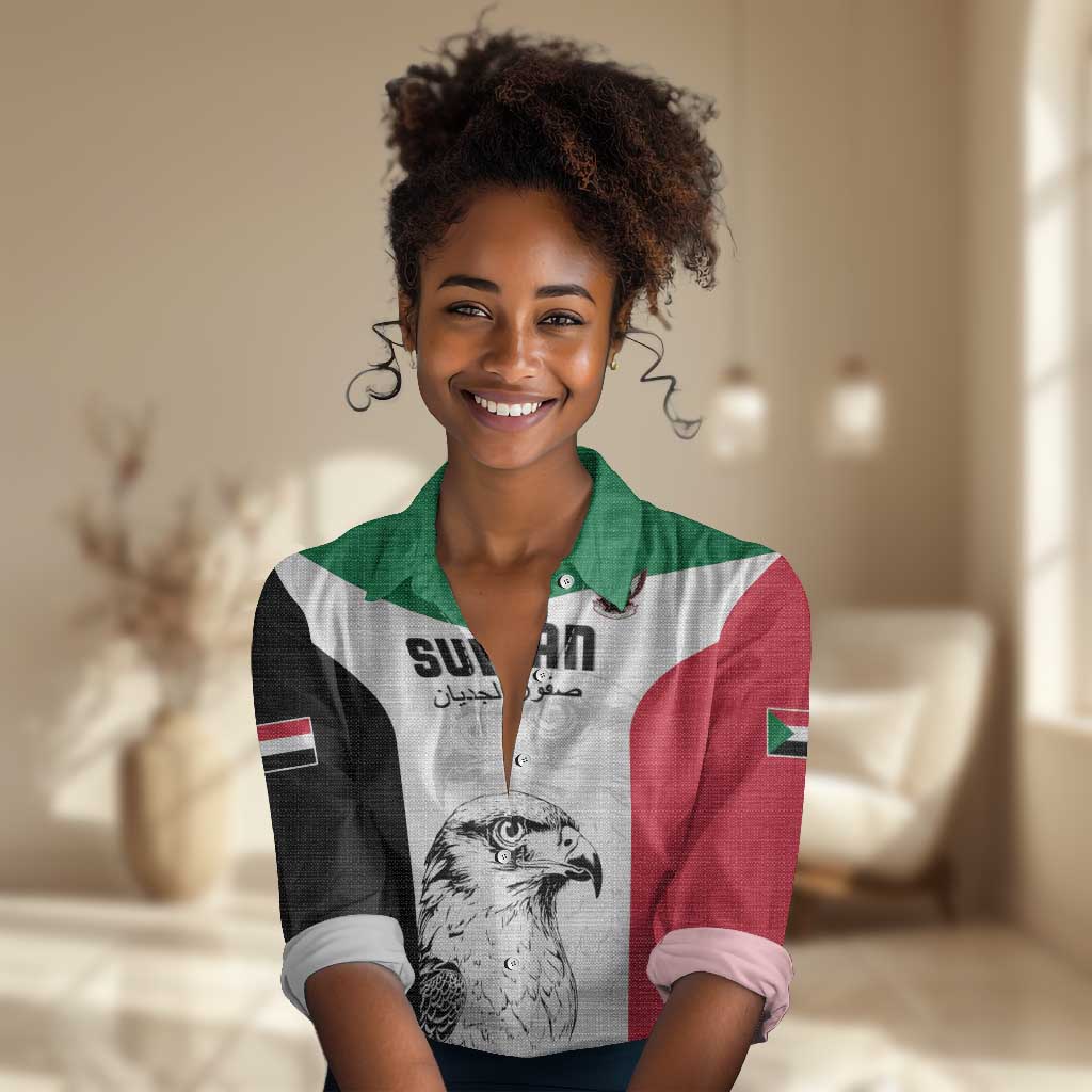 Custom Sudan Football Women Casual Shirt Yalla Sudan LT15