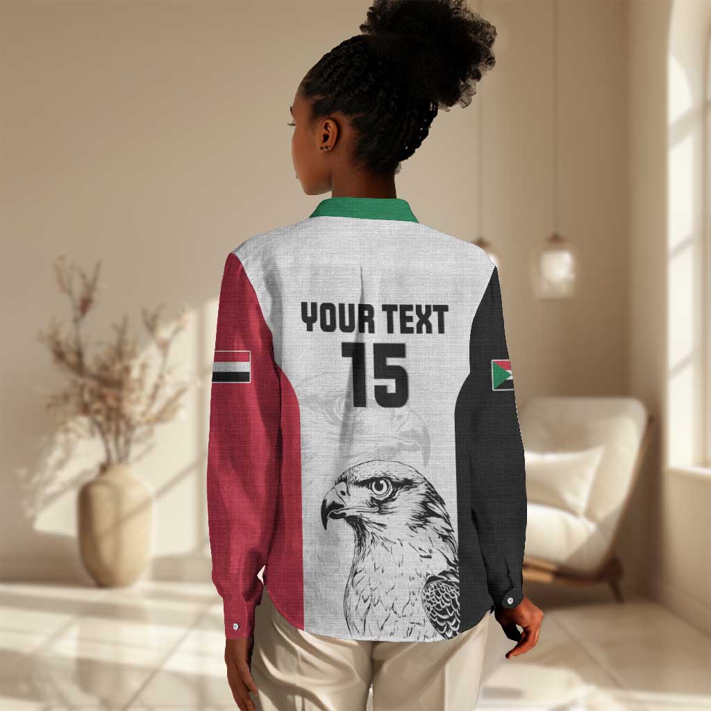 Custom Sudan Football Women Casual Shirt Yalla Sudan LT15