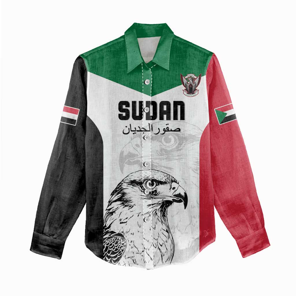 Custom Sudan Football Women Casual Shirt Yalla Sudan LT15