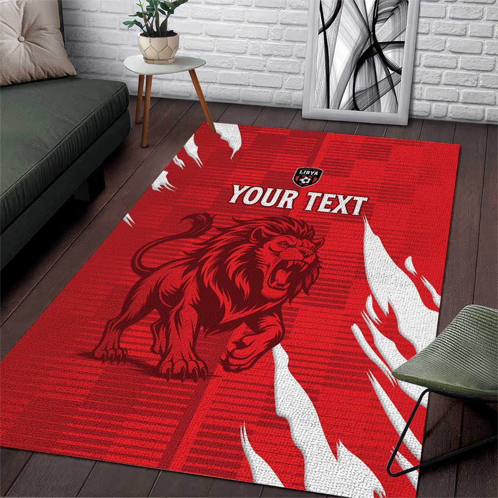 Custom Libya Football Area Rug Yalla Libya LT15