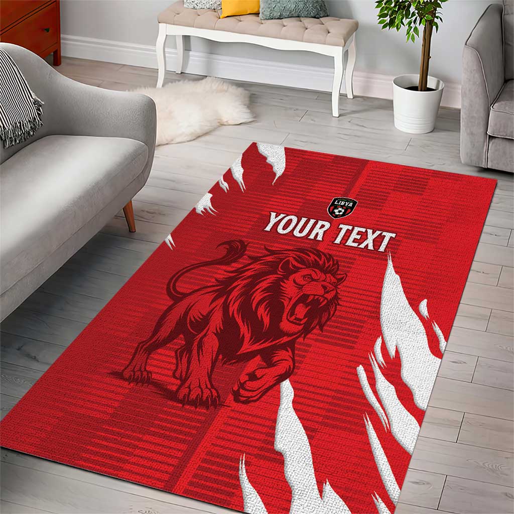 Custom Libya Football Area Rug Yalla Libya LT15
