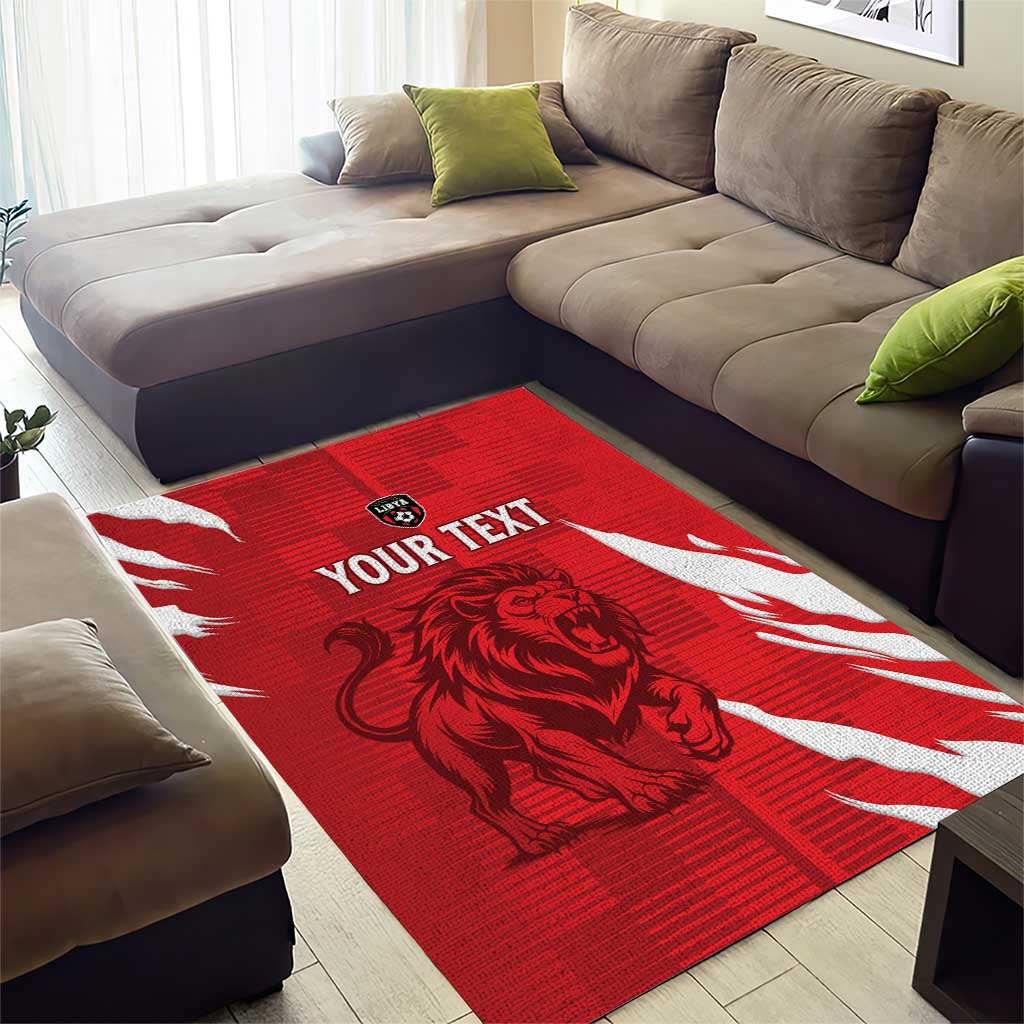 Custom Libya Football Area Rug Yalla Libya LT15