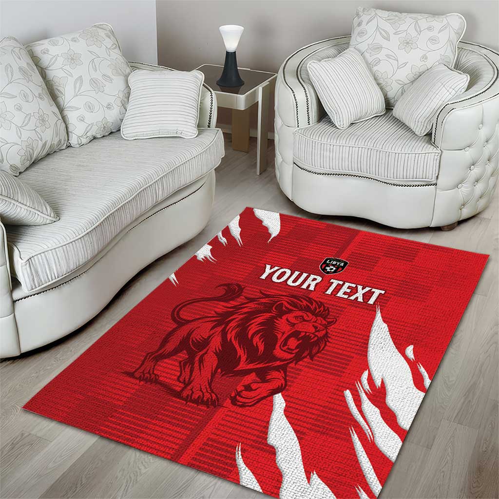 Custom Libya Football Area Rug Yalla Libya LT15