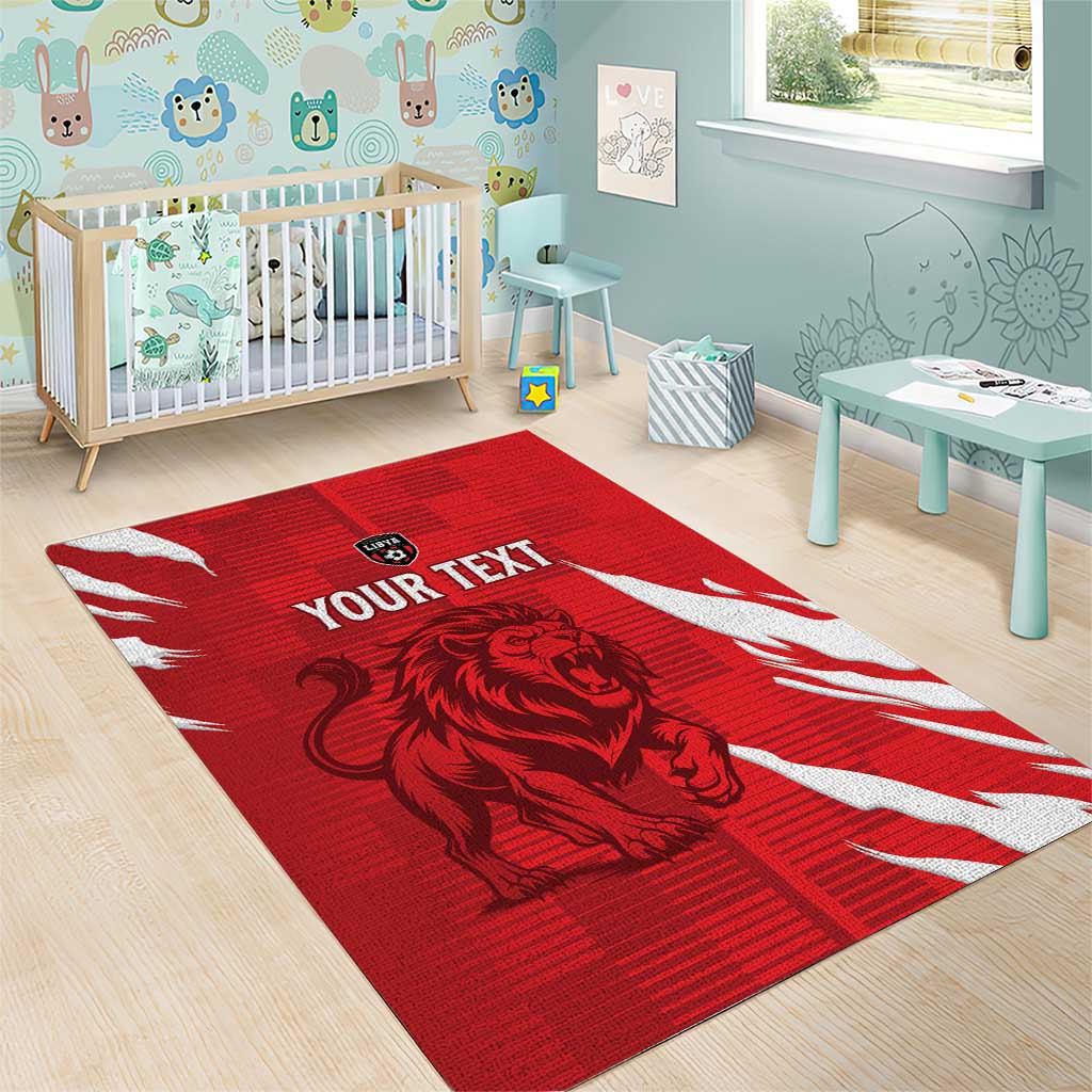 Custom Libya Football Area Rug Yalla Libya LT15