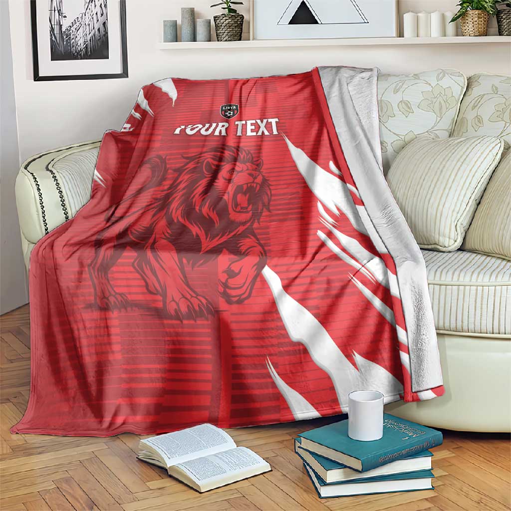 Custom Libya Football Blanket Yalla Libya LT15