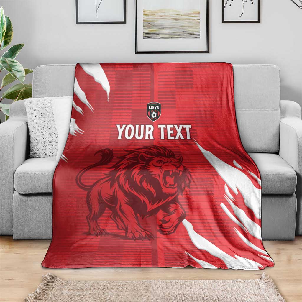 Custom Libya Football Blanket Yalla Libya LT15
