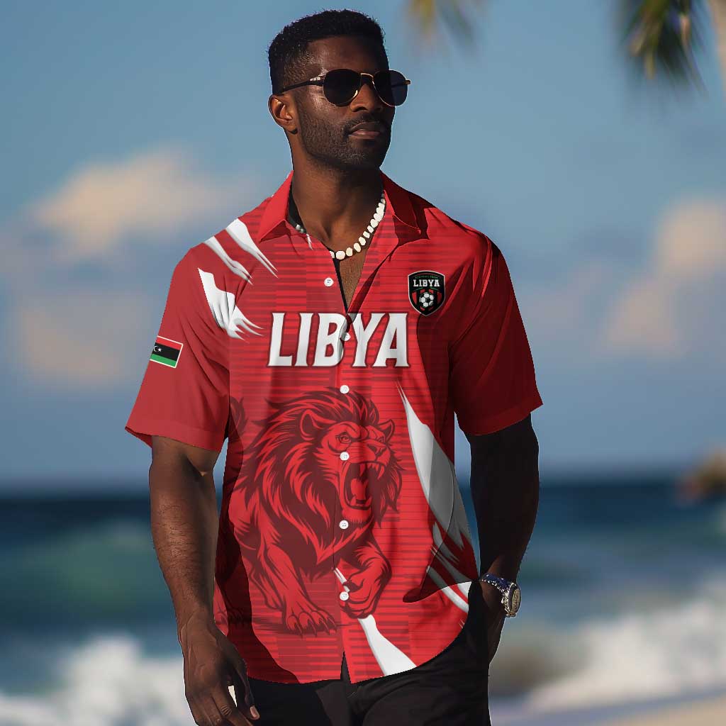 Custom Libya Football Hawaiian Shirt Yalla Libya LT15