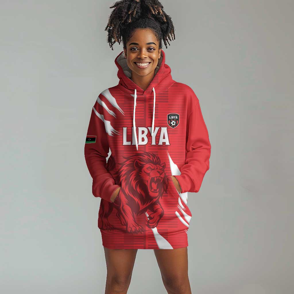 Custom Libya Football Hoodie Dress Yalla Libya LT15