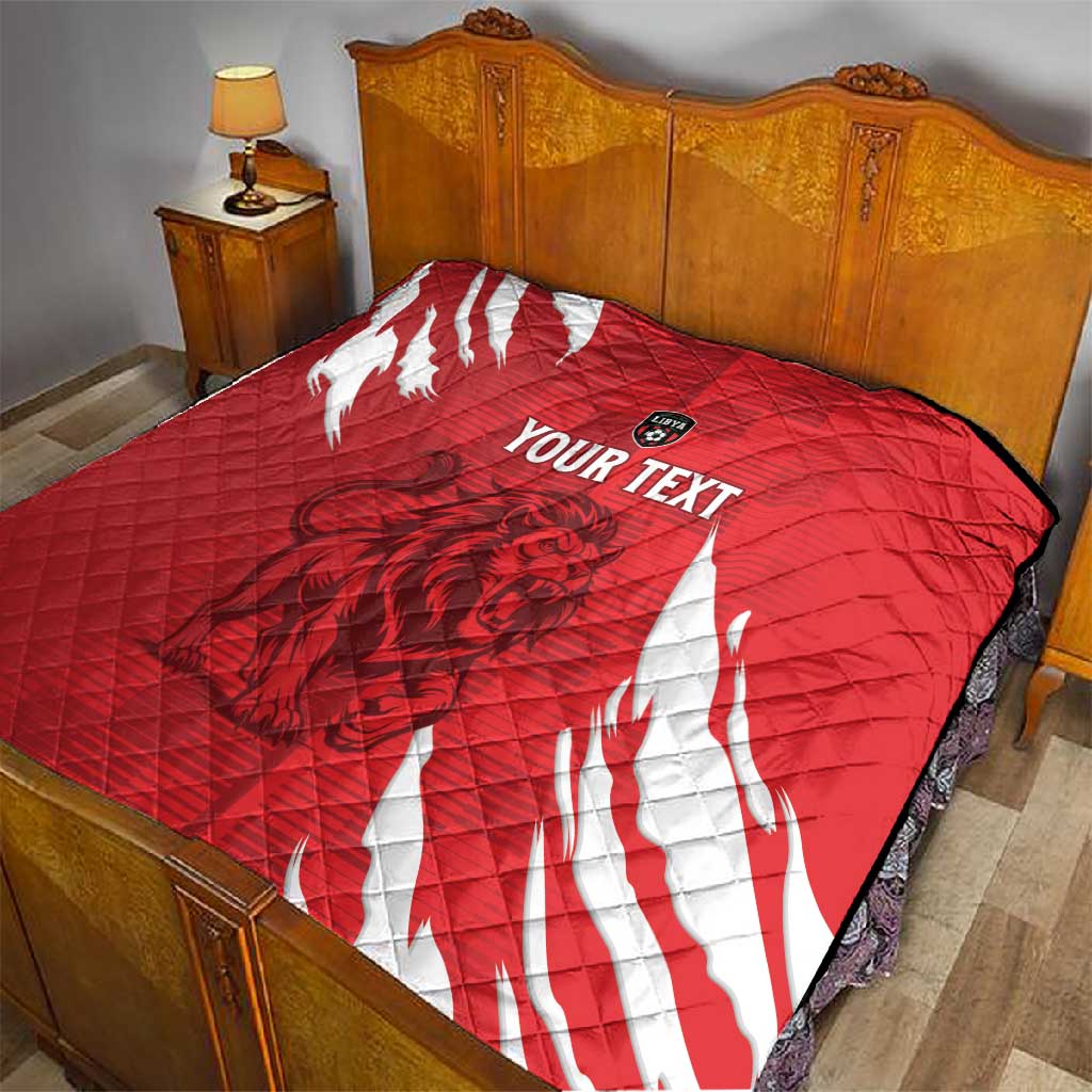 Custom Libya Football Quilt Yalla Libya LT15