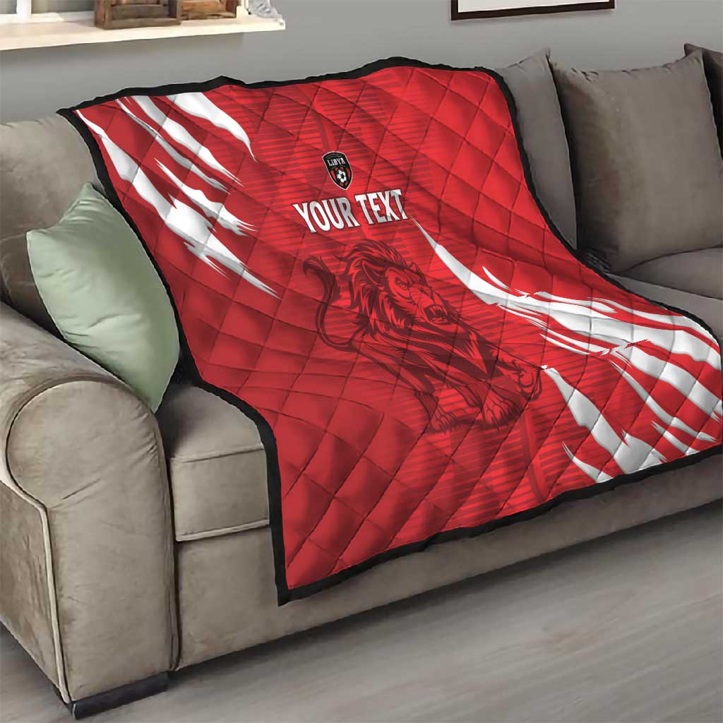 Custom Libya Football Quilt Yalla Libya LT15