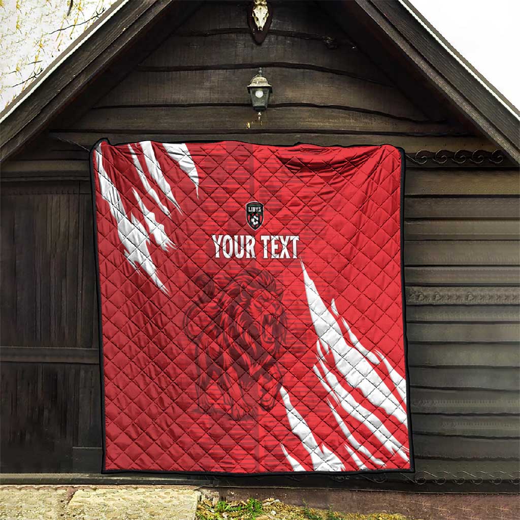 Custom Libya Football Quilt Yalla Libya LT15