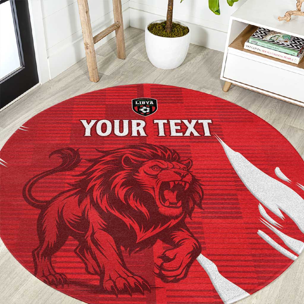 Custom Libya Football Round Carpet Yalla Libya LT15