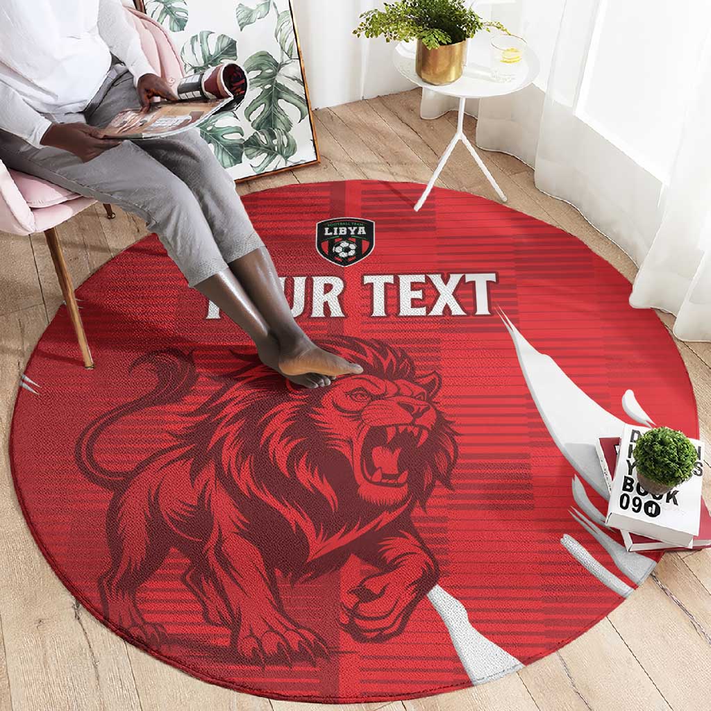 Custom Libya Football Round Carpet Yalla Libya LT15