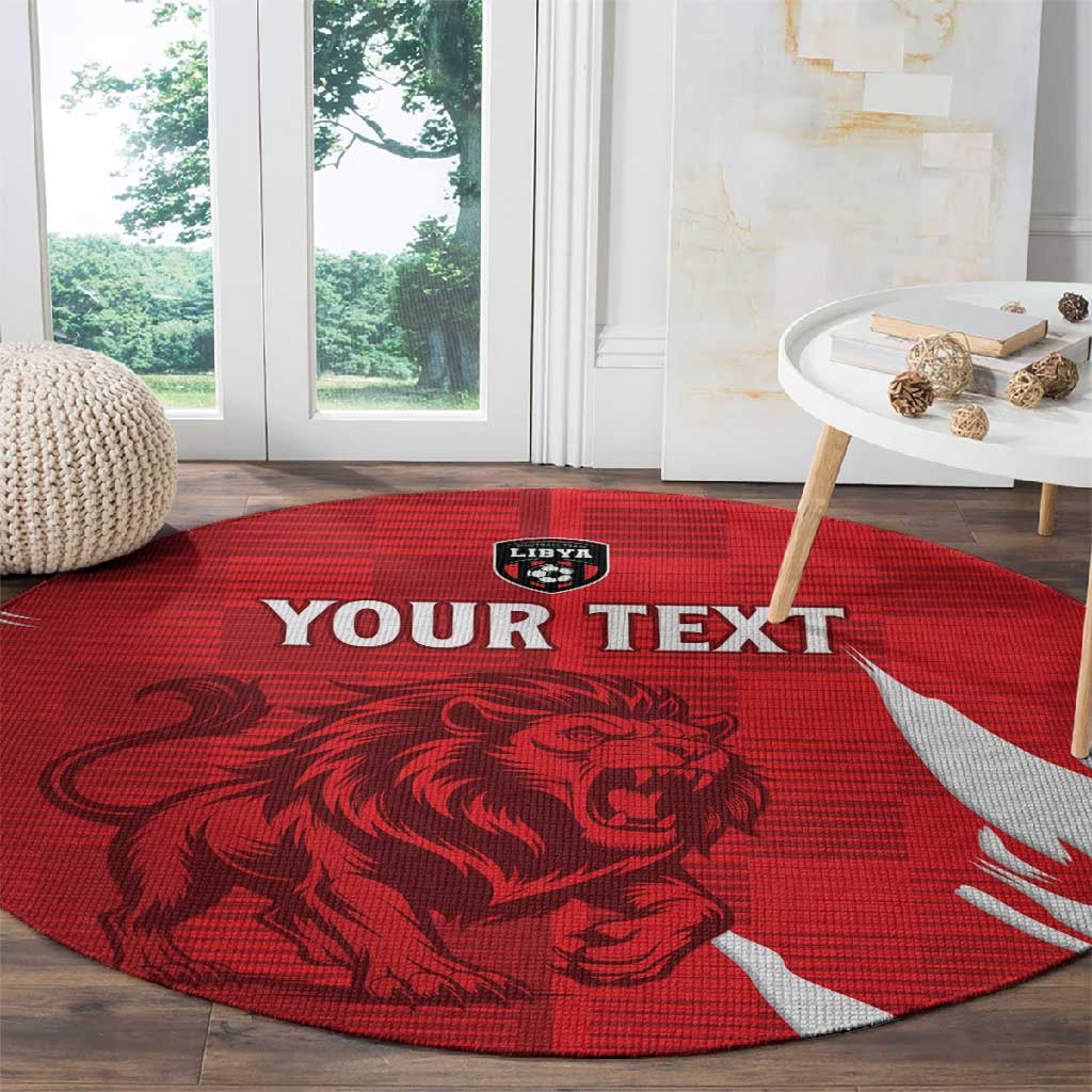Custom Libya Football Round Carpet Yalla Libya LT15