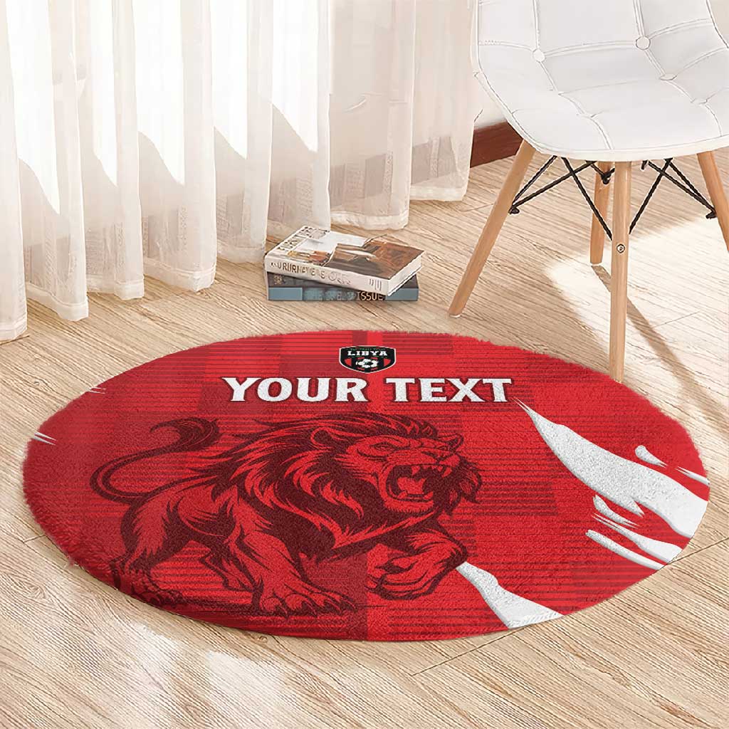 Custom Libya Football Round Carpet Yalla Libya LT15