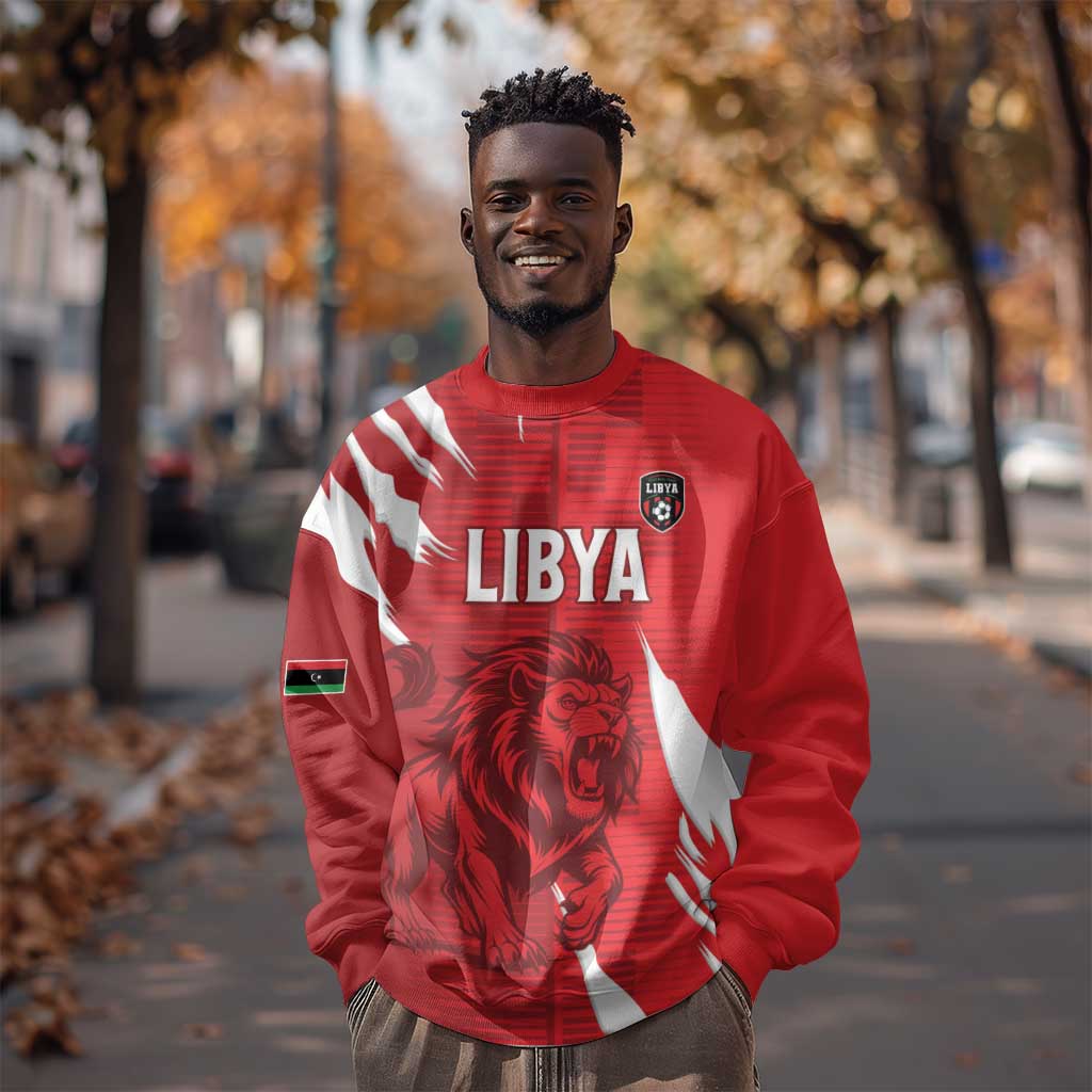 Custom Libya Football Sweatshirt Yalla Libya LT15