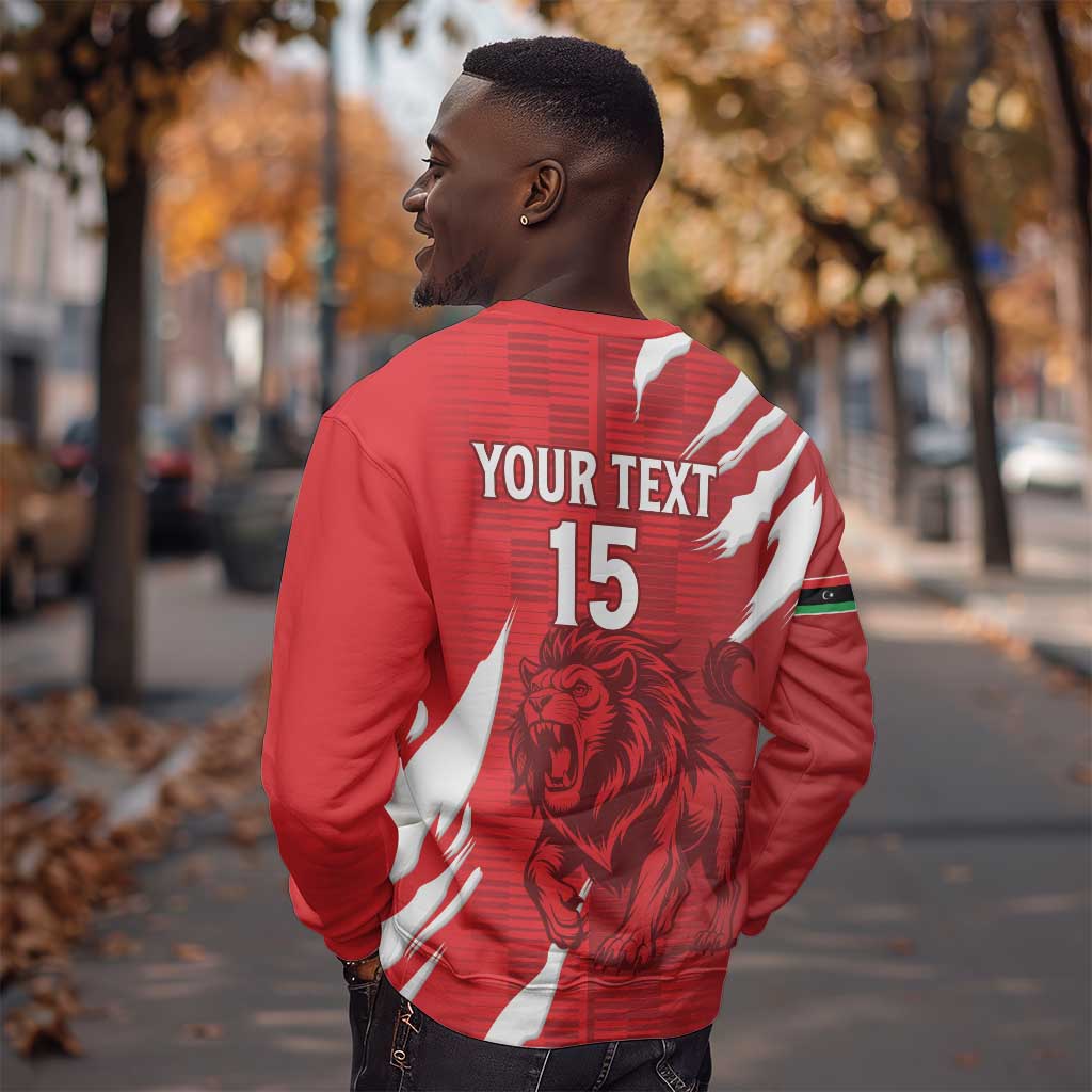 Custom Libya Football Sweatshirt Yalla Libya LT15