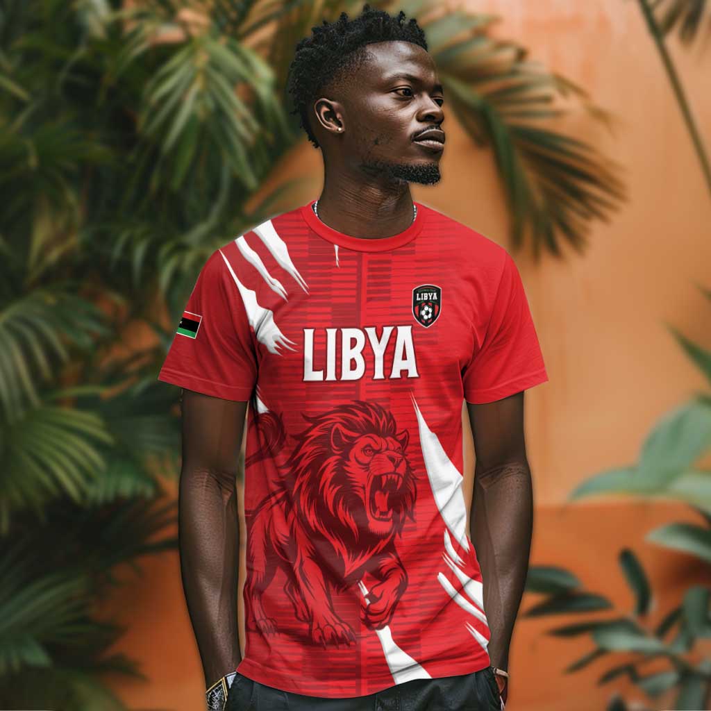 Custom Libya Football T shirt Yalla Libya LT15