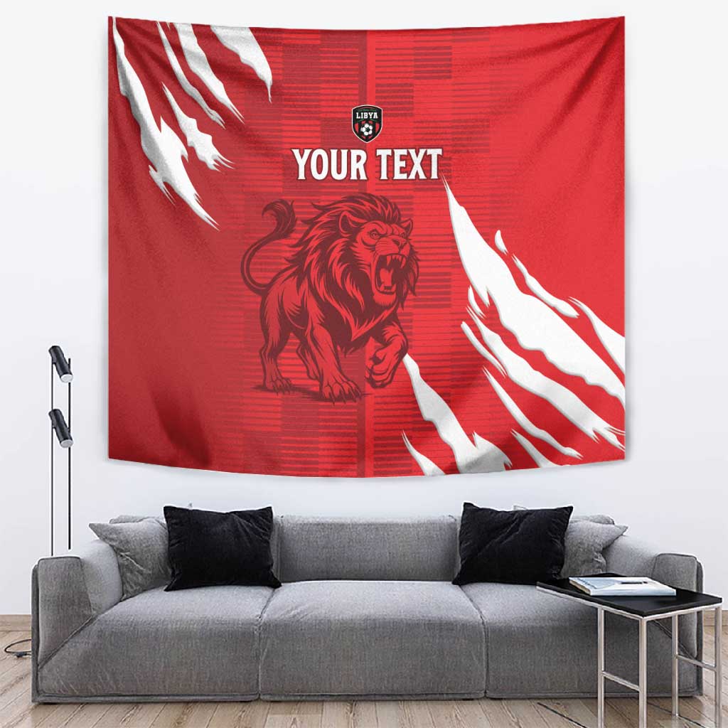 Custom Libya Football Tapestry Yalla Libya LT15