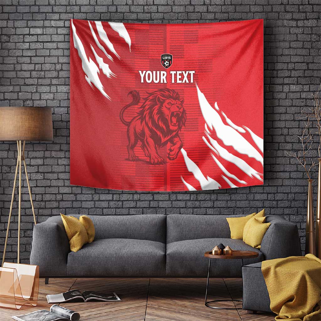 Custom Libya Football Tapestry Yalla Libya LT15
